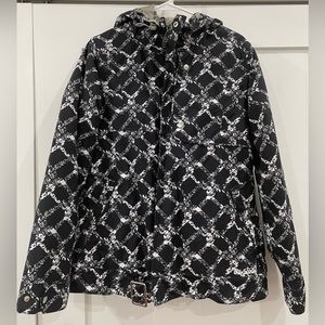 BURTON Dry Ride Black and White Ski Snowboard Jacket L